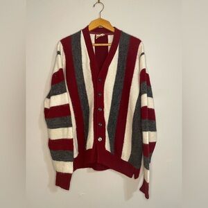 Vntg 70’s Montgomery Ward Striped Brent Cardigan